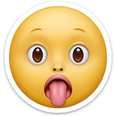 Doing the tongue out trend with the circle head one the normal yellow head sticker