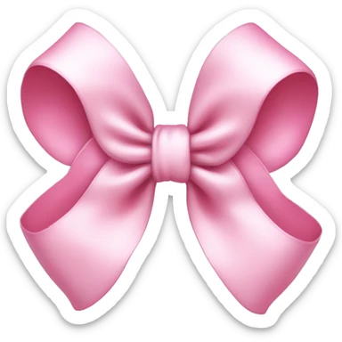 light pink girly bow sticker