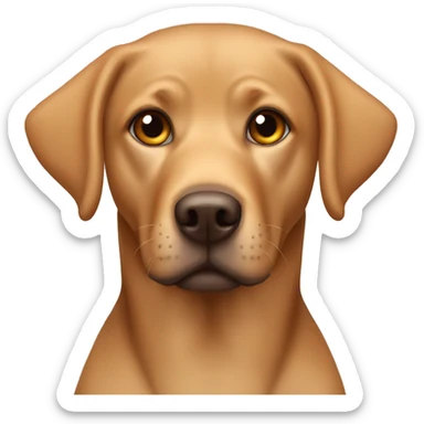 labrador-head- ginger brown eyes sticker