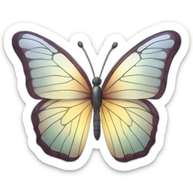 Clear crystal butterfly sticker
