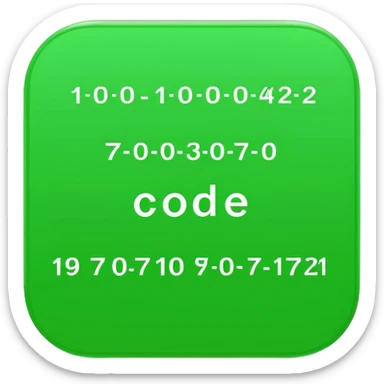 green code hacker numbers sticker