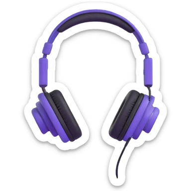 sound wave being enjoying music with headphones sticker