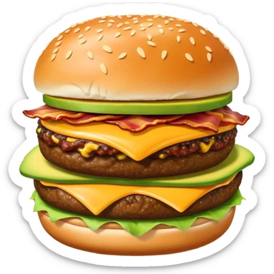 Avocado Bacon Cheeseburger  sticker