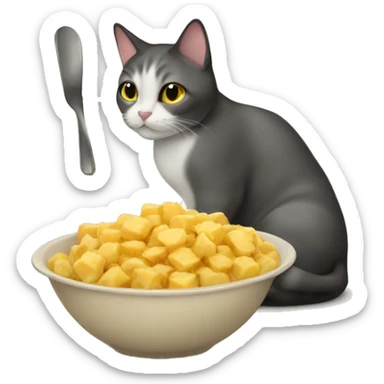 cat feeding prohibited sticker