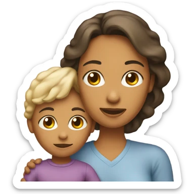 a mom who love his child sticker