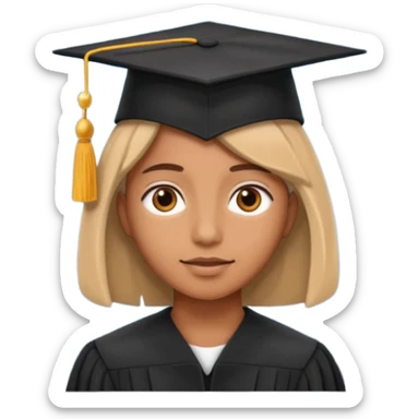 Graduation Cap in Space person sticker