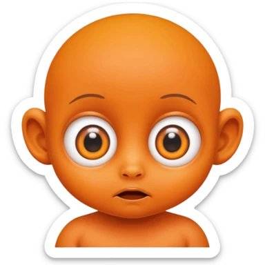 orange mutant baby sticker