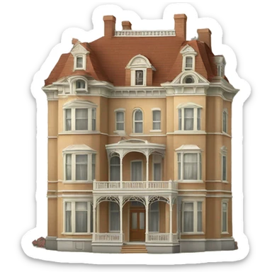 Exclusive pre-Victorian Mansion hotel bird’s house sticker