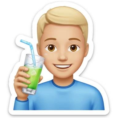 drinking fluids sticker