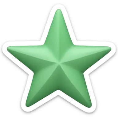 sage green star sticker
