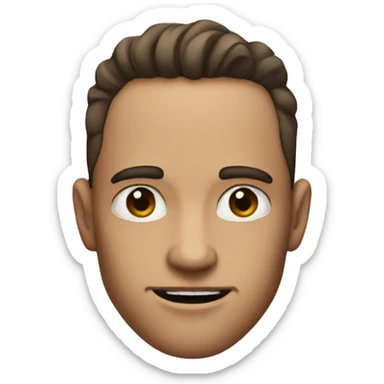 A face with a guy with an incredible jaw line sticker