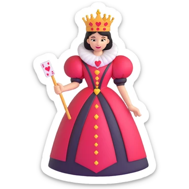 Queen of Hearts from Alice in Wonderland sticker