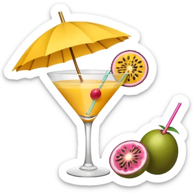 passionfruit & mango cocktail sticker
