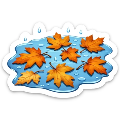 autumn puddle sticker