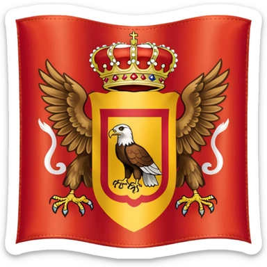 La bandera de España con el águila de san juan sticker