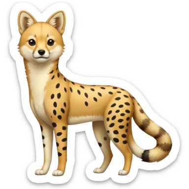 Cheetah-Dingo-Jackal-Civet-serval-shiba-inu-hybrid, full body sticker
