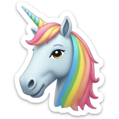Licorne sur arc en ciel sticker