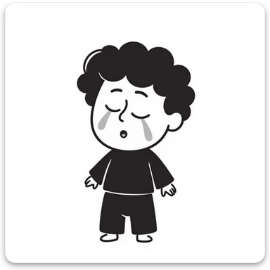 crying Indian baby sticker