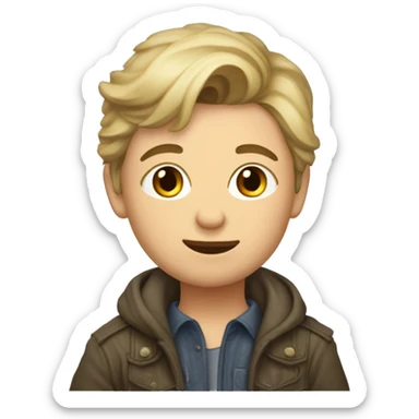 Девушка блондинка с шотландской кошкой в руках   sticker