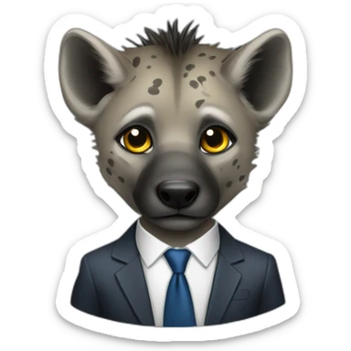 hyena in business attire sticker
