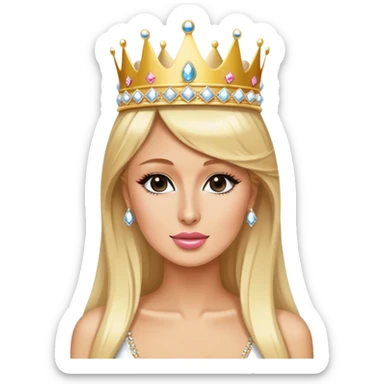 Paris Hilton with crown sticker