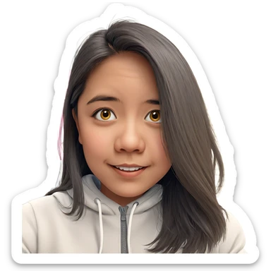 smiling girl indoors portrait sticker