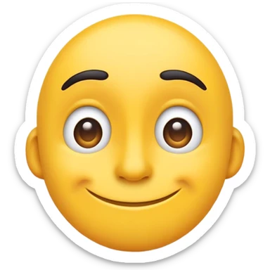 A side eye emoji with a goofy smile sticker