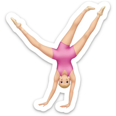 Acrobatics in pink leotards sticker