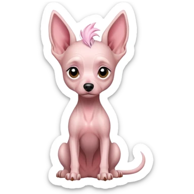Chinese crested dog sticker