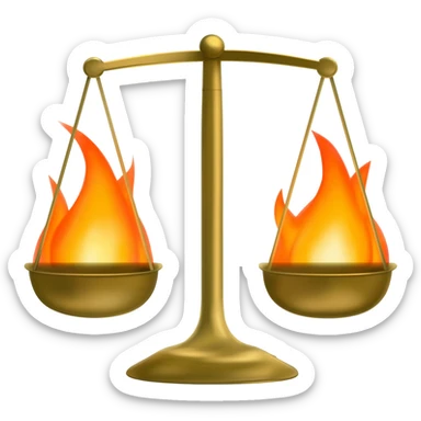 Balança com fogo sticker