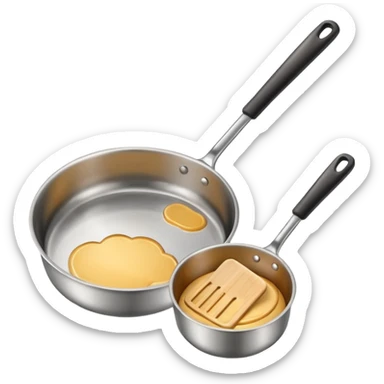 pan and spatula inside sticker