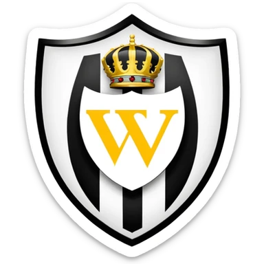 Football club Miros De Cer SV Angers logo, black and white striped shield with 1919 year, sports team emblem sticker