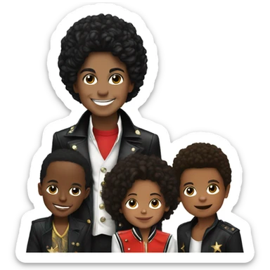 Michael Jackson with kids sticker