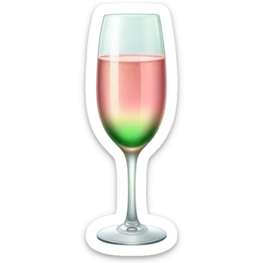 champagne with pink and green colour sticker