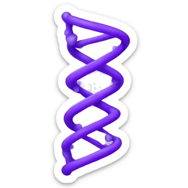 DNA Double Helix purple sticker
