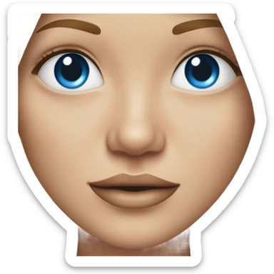 blonde girl in outdoor portrait with blue eyes sticker