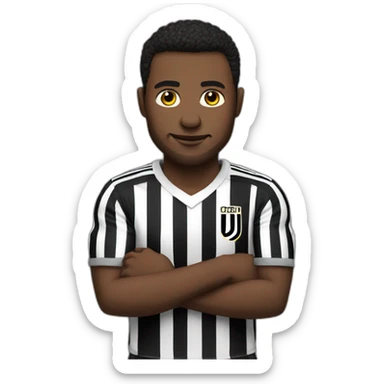 guy with juventus shirt handcuffed from front sticker