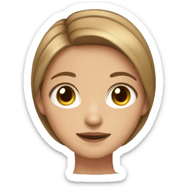 girl with light brown hair and hazel eyes sticker