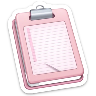 light pink notepad sticker
