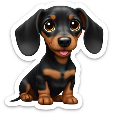 Mini dachshund puppie  sticker