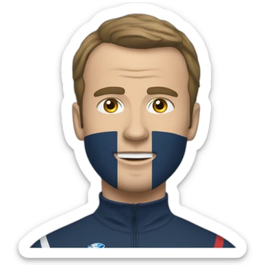 Macron qui joue au foot sticker