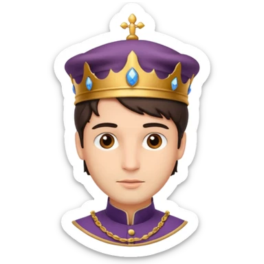 A prince with a hansome face and a hat in his head sticker