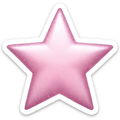 pale pink star sparkle sticker