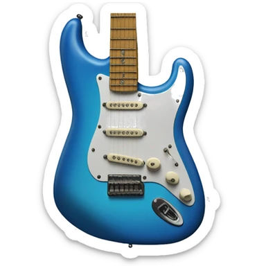 Blue guitar fender strat sticker