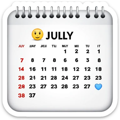 calendar date 31 July sticker