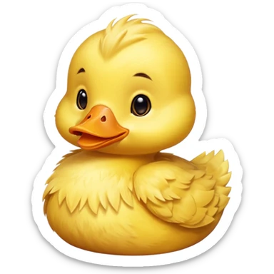 yellow duckling sticker