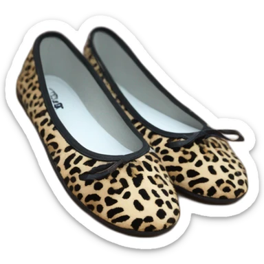 chausson ballerine isotoner léopard avec semelle en cuir souple sticker
