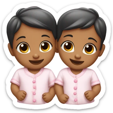 Twin babies  sticker