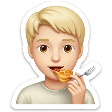 someone eating  sticker