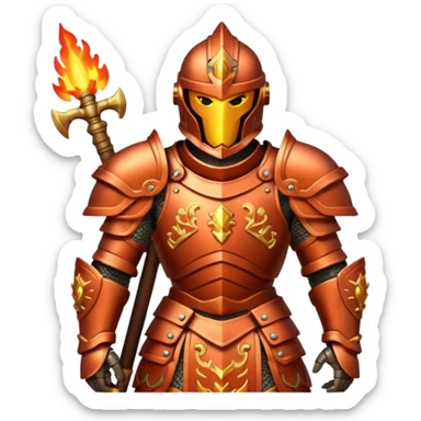 fire armored warrior sticker